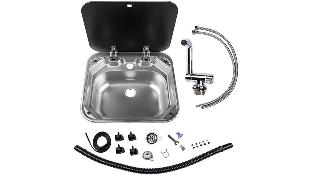 square stainless steel sink