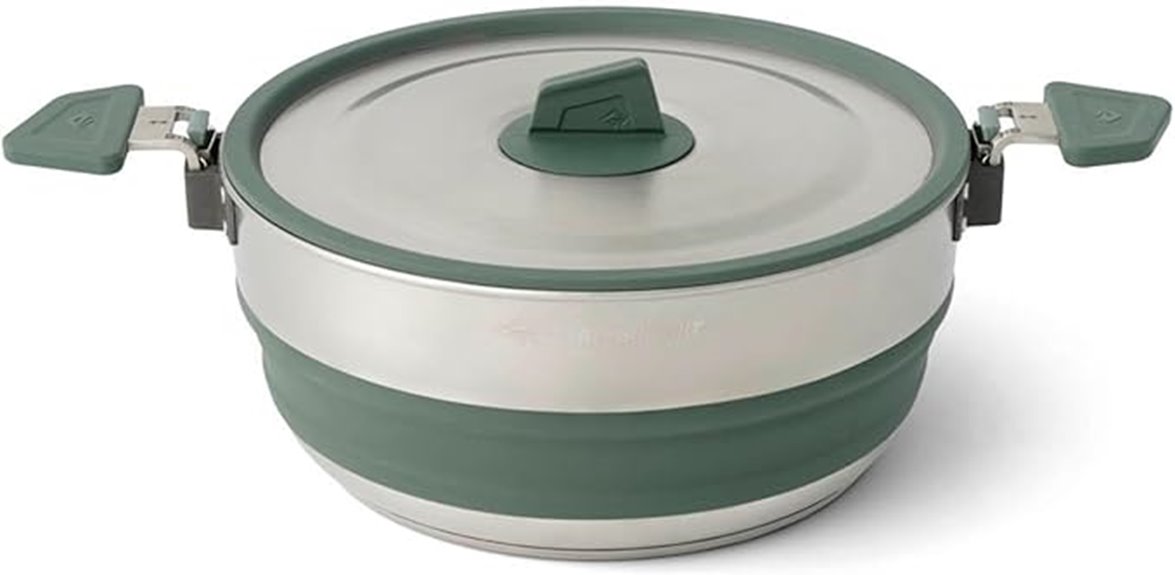 stainless steel collapsible cooking pot