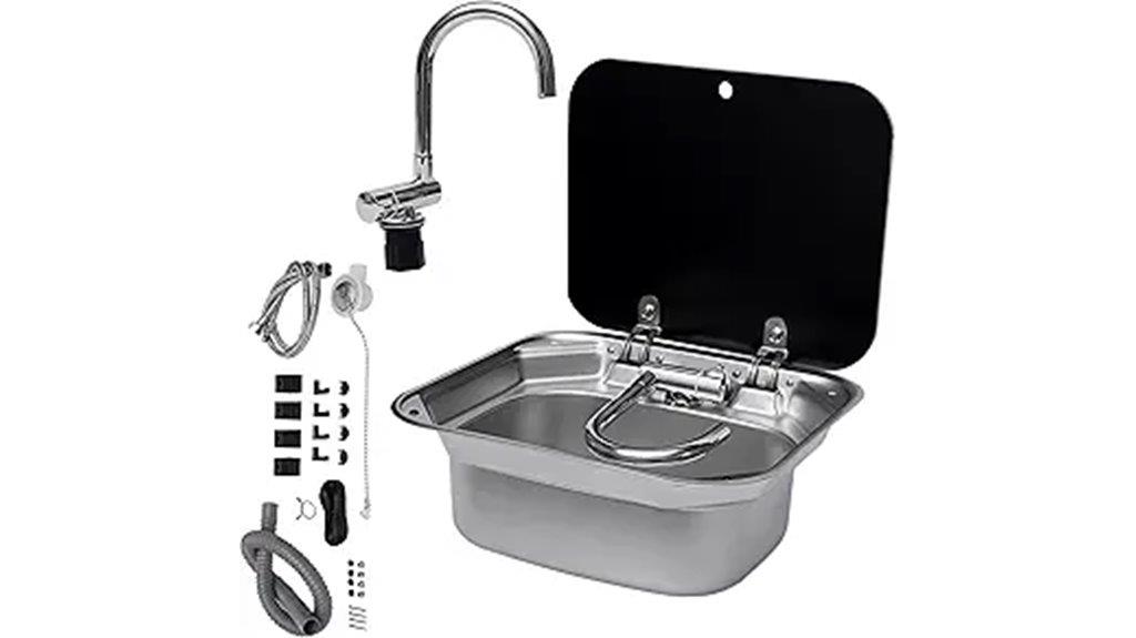 stainless steel folding sink