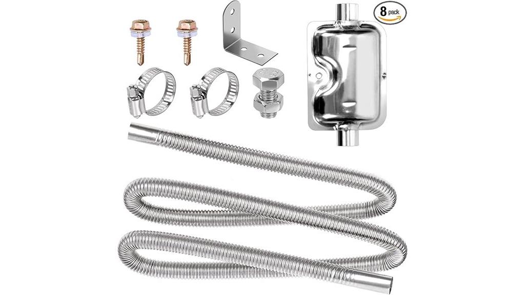 stainless steel heater exhaust