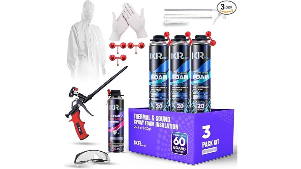 three pack spray foam