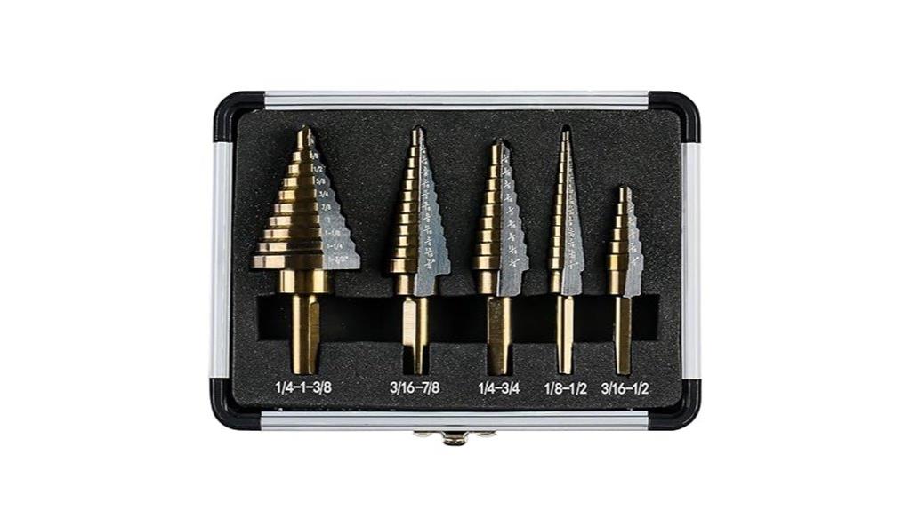 titanium step drill set