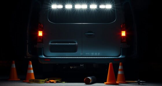 top rear van work lights
