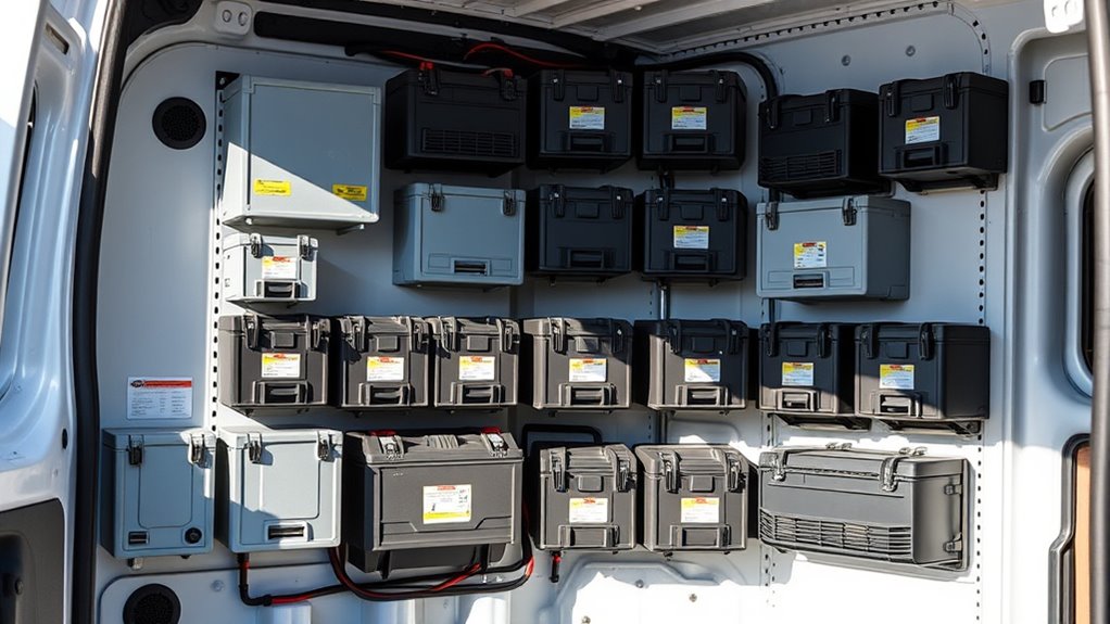 top van battery storage options