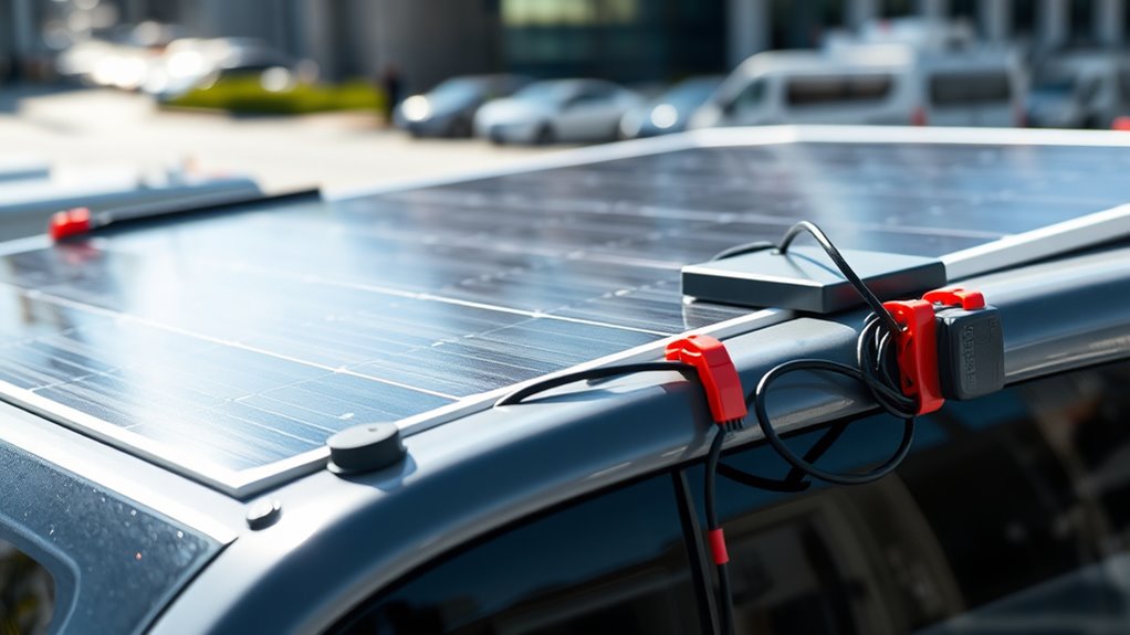 transit solar panel setup
