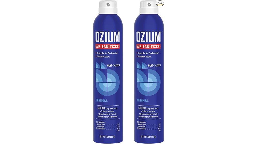 two 8 oz air sanitizers