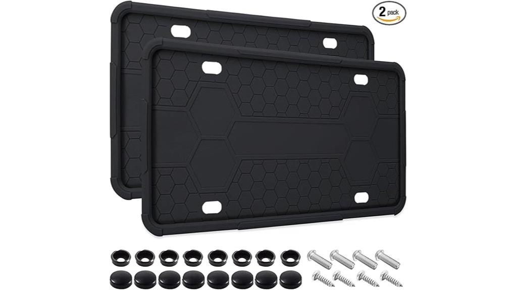 two black silicone frames