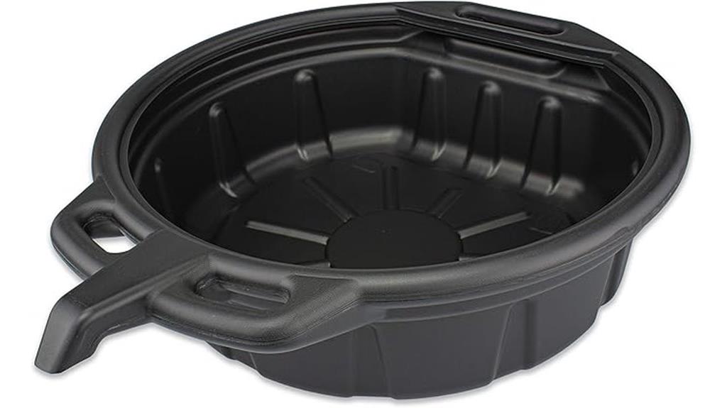 two gallon black oil pan