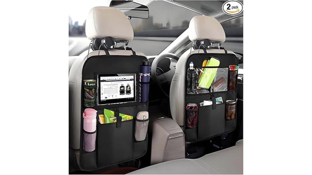 two piece backseat organizer