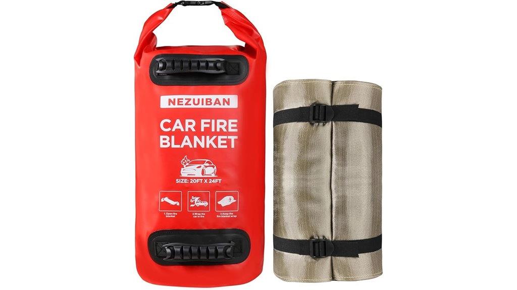 vehicle emergency fire blanket