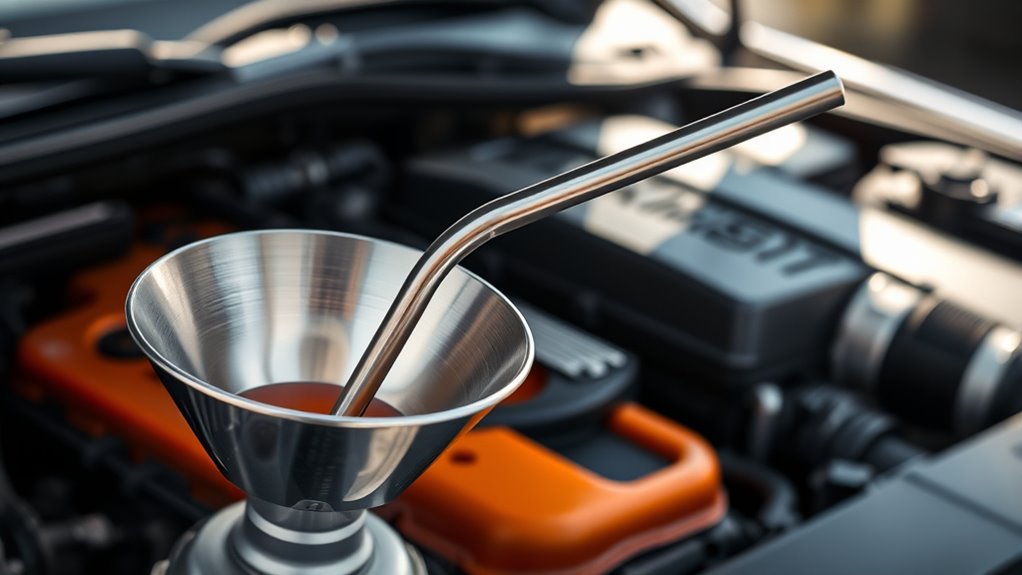 vehicle fluid maintenance funnels