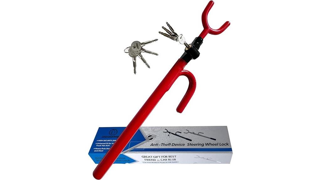 vehicle key steering lock