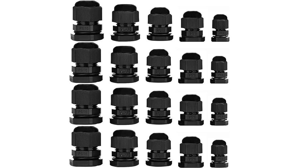 waterproof adjustable cable connectors