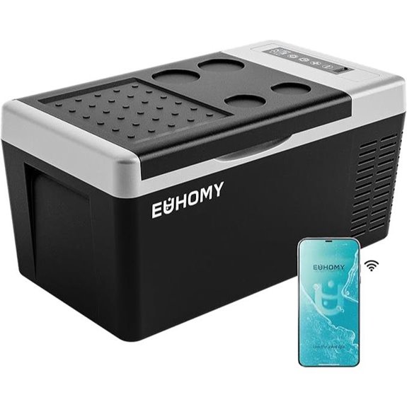 EUHOMY 12V Portable Compact Car Refrigerator