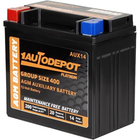 AUX14 AGM Auxiliary Battery 12V 14Ah 200CCA