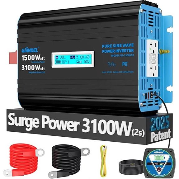 GIANDEL 1500W Pure Sine Wave Power Inverter