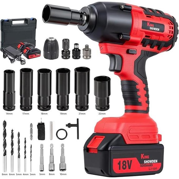 Cordless Impact Wrench 18V 1500Nm 4-in-1 Kit