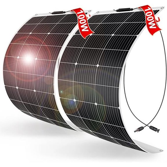DOKIO 200W Flexible Monocrystalline Solar Panel Kit