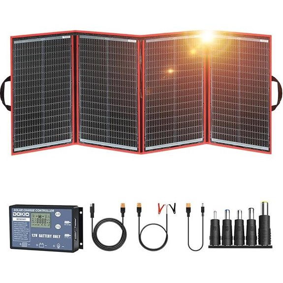 DOKIO 200W Foldable Solar Panel Kit with Controller