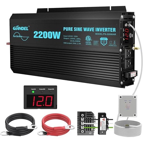 GIANDEL 2200W Pure Sine Wave Power Inverter