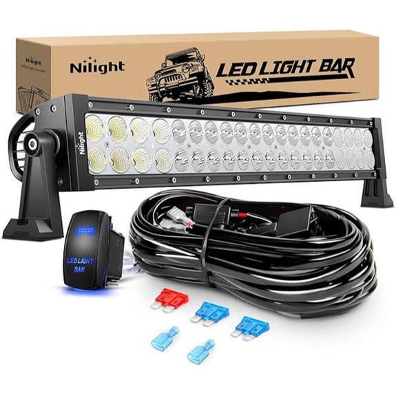 Nilight 22Inch 120W LED Light Bar with Switch Kit