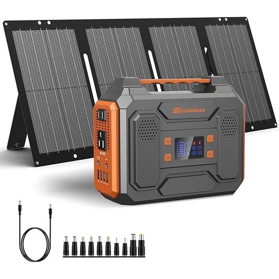 Portable 300W Solar Generator with Foldable Panel