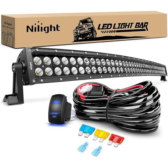 Nilight 42 LED Light Bar & Wiring Harness Kit