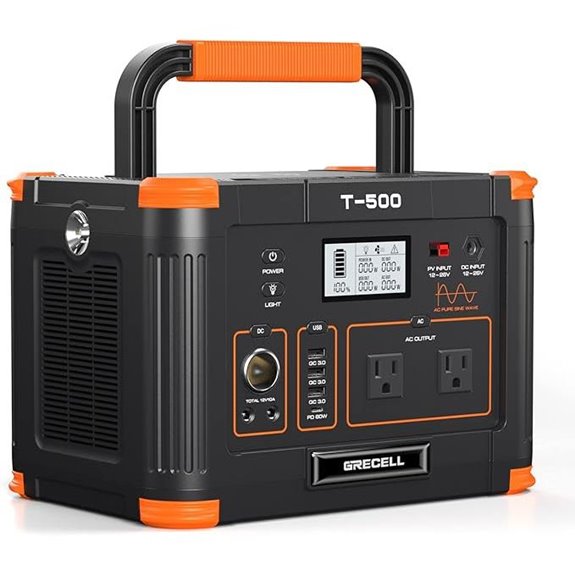 Portable 500W Power Station with Solar Backup