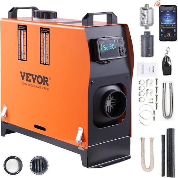 VEVOR 8KW Diesel Heater with Bluetooth & Remote