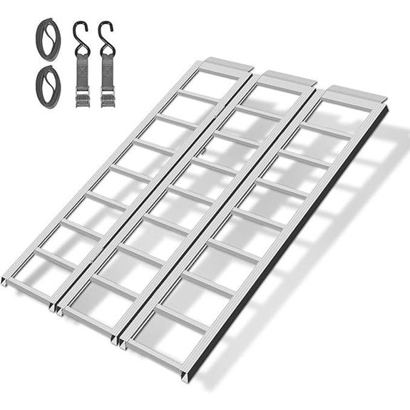 Rockland Tri-Fold Aluminum Loading Ramp with Safety Straps