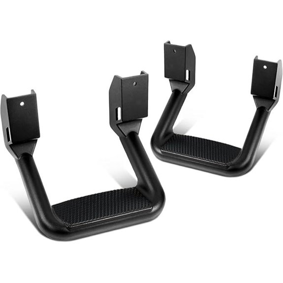 DNA MOTORING Aluminum Side Hoop Steps (2-Pack)