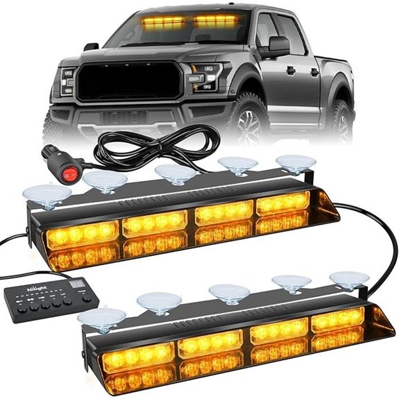 Nilight 32LED Amber Emergency Dash Strobe Lights