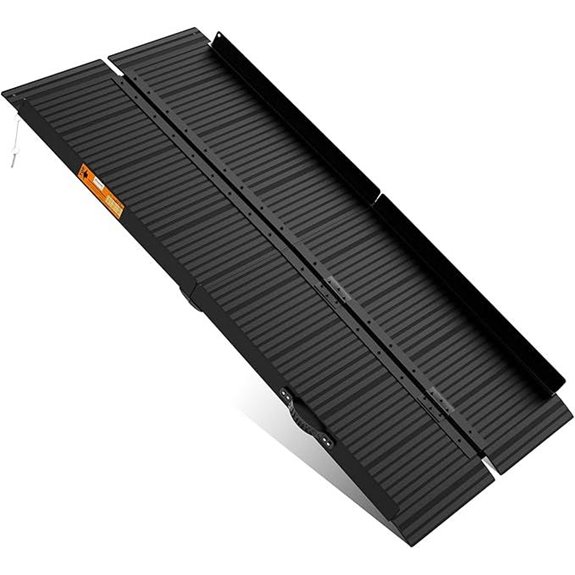 Black Aluminum 6FT Folding Wheelchair Ramp