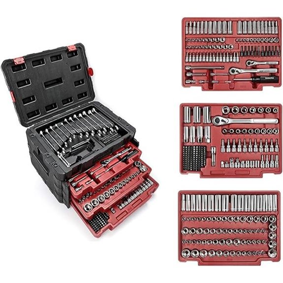 WORKPRO 450-Piece Socket Set with Ratchet and Bits