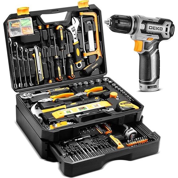 DEKOPRO Cordless Drill Tool Kit with Organizer