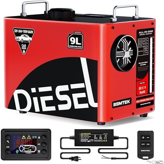 9L All-in-One Diesel Heater with Remote and LCD