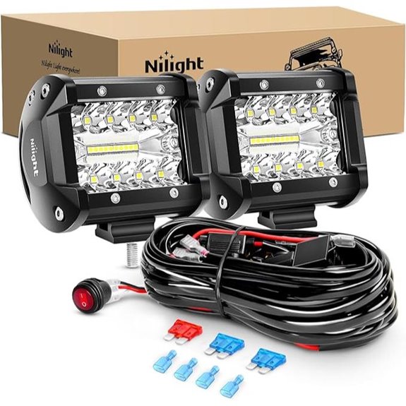 Nilight 2-Pack 60W LED Work Light Bar Kit