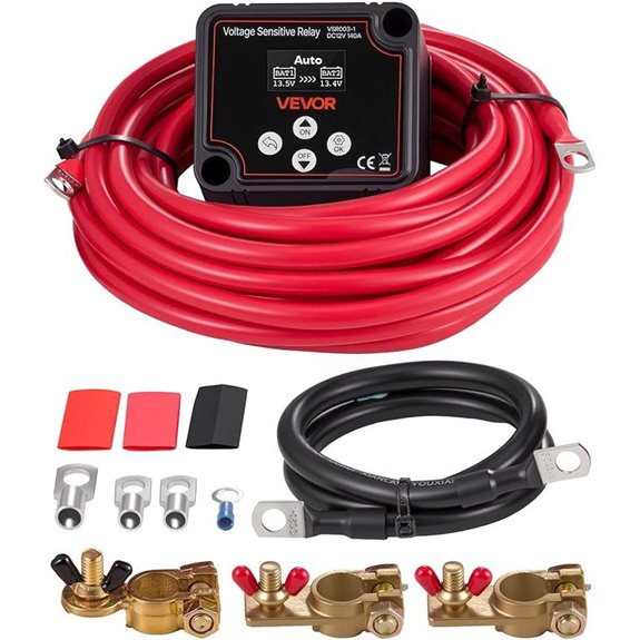 VEVOR Dual Battery Isolator Kit with Voltmeter