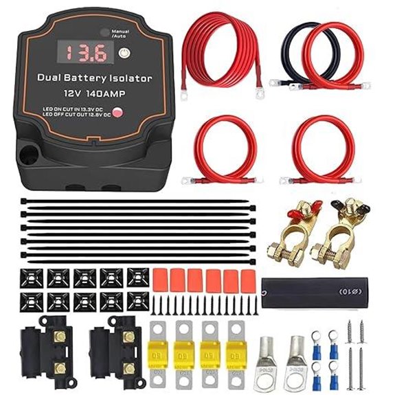 Dual Battery Isolator Kit with LED Display
