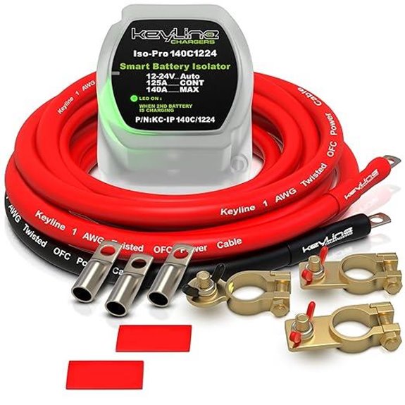 Dual Battery Isolator Kit 12V/24V (140A) for Vehicles