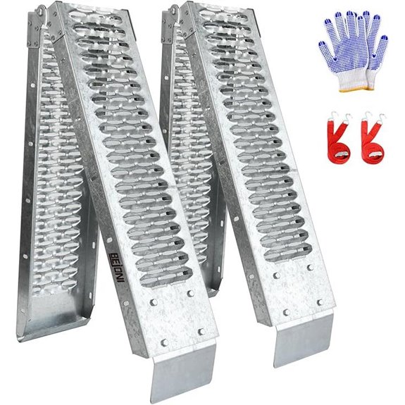 BEJONI 67 Folding Steel Truck Ramps (2-Pack)