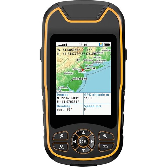 Rugged Handheld GPS Navigator with USA Topo Maps