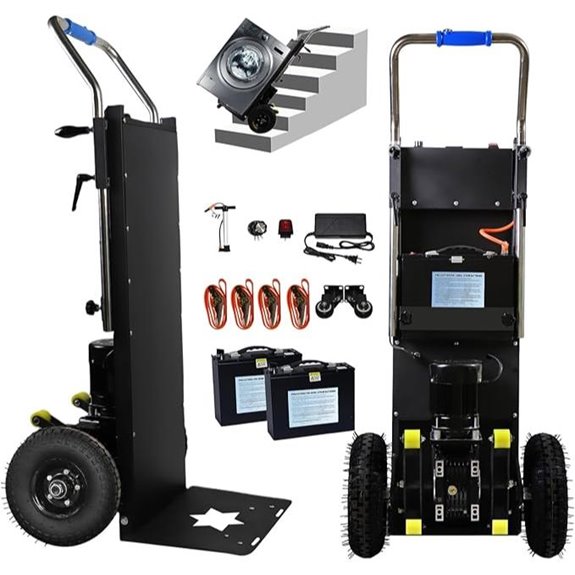 Electric Stair Climbing Dolly with Batteries and Safety Ropes