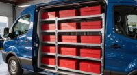 ford transit delivery shelving