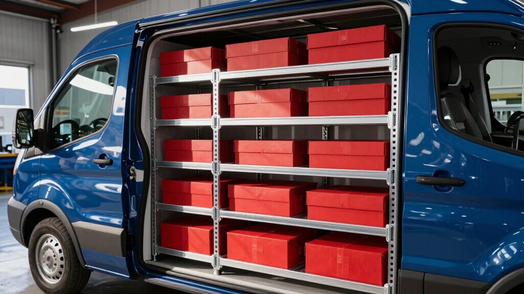 ford transit delivery shelving
