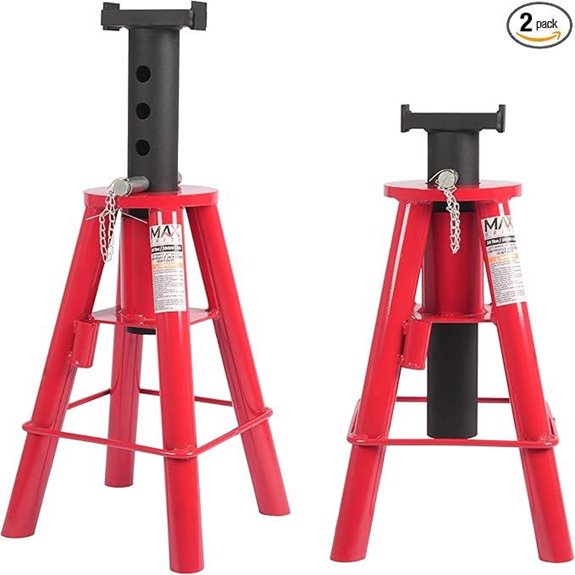 Heavy-Duty Adjustable Jack Stands for Trucks (Pair)