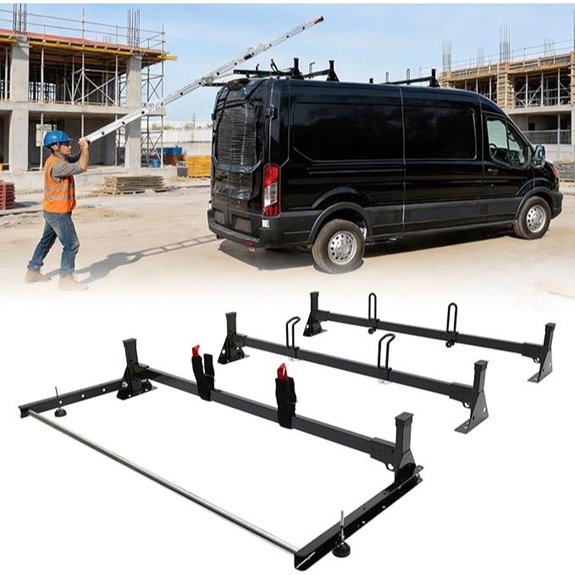 MELIPRON 800lbs Van Roof Ladder Rack for Ford Transit