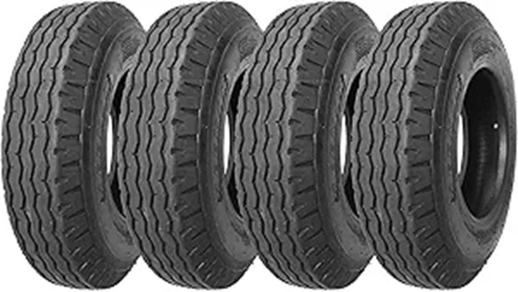 Heavy Duty Highway Trailer Tires (Set of 4)