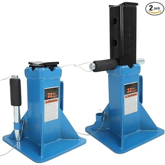22 Ton Heavy Duty Jack Stands (Pair) with Lock