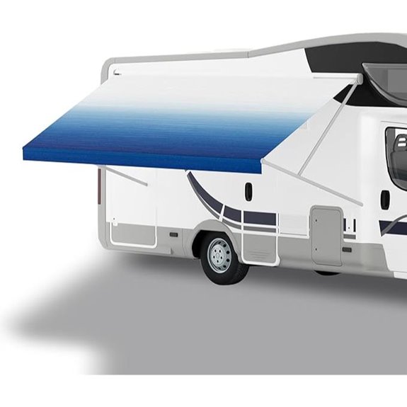 Heavy Duty Blue RV Awning Fabric Replacement